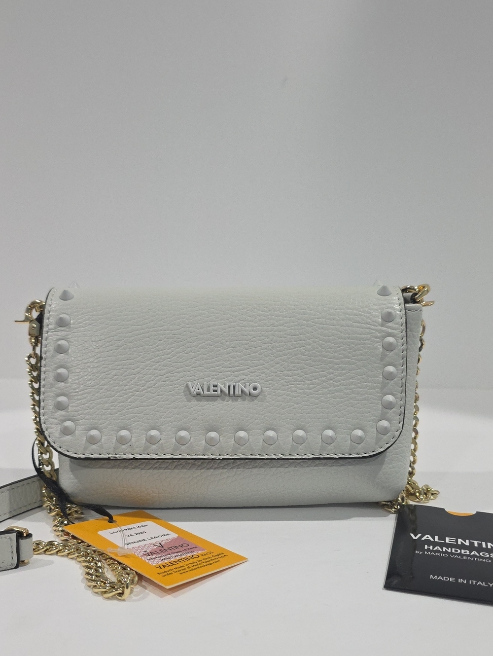NWT ☑️ VALENTINO "LILOU PRECIOSA" LEATHER STUDDED CROSSBODY BAG - COA & DUST BAG
